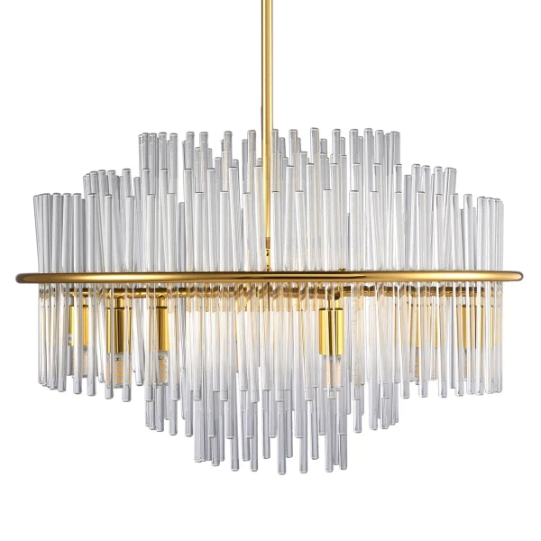 Lampa wisząca glamour LUXORIA ST-8530 gold szklana metalowa złota