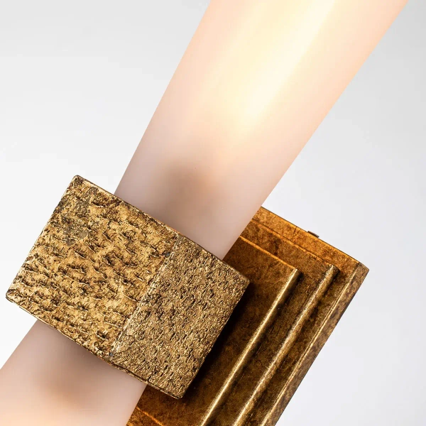 Lampa ścienna Kristy KRISTY-2WB-DG-OPAL góra-dół szklana biała złota