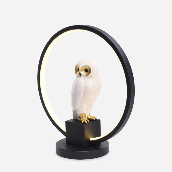 Dekoracyjna lampa na stół SOWA EX04F332U-1 LED 4W 3000K czarny