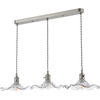 Wisząca lampa szklana Hadano HAD3661-12 falista chrom przezroczysty