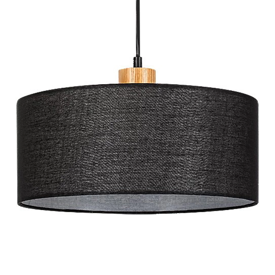 Okrągła lampa wisząca Miguel 3247 kuchenna z abażurem nad stół czarna