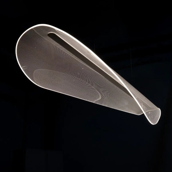 Designerska lampa wisząca do kuchni MANTA LED 38W 3000K AZ6794 transparentna czarna