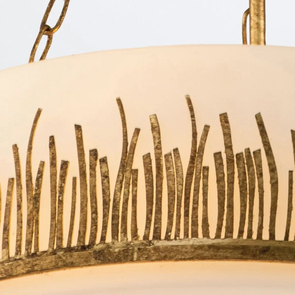 Lampa wisząca nad stół Sawgrass QN-SAWGRASS-3P-DG-O z łańcuchami złota