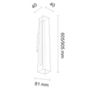 LAMPA ścienna OTARU 8086 Shilo łazienkowa OPRAWA metalowa KINKIET listwa LED 19,2W 3000K IP44 czarna