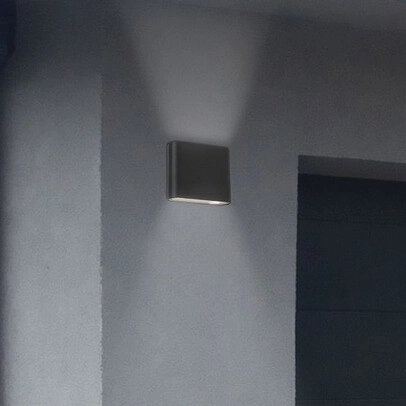 Kinkiet LAMPA ścienna NESNA 7951 Rabalux elewacyjna OPRAWA prostokątna LED 10W 3000K IP54 czarna