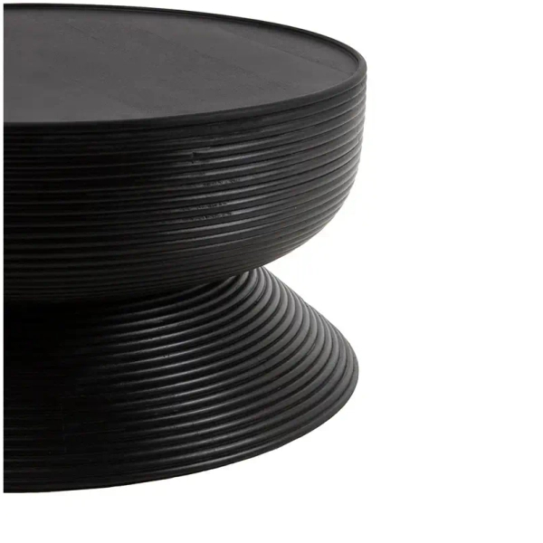 Drewniany stolik kawowy LAPIS MM001501100404 czarny do salonu 75cm