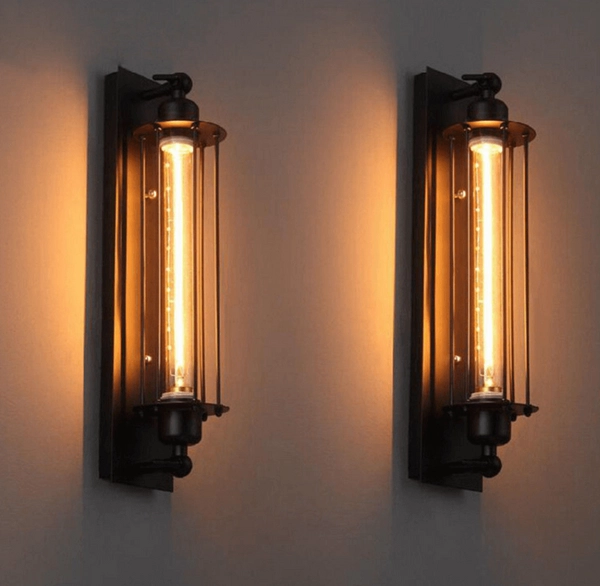 Industrialna lampa ścienna RETRO 1010BL0009 metalowa kinkiet retro czarny