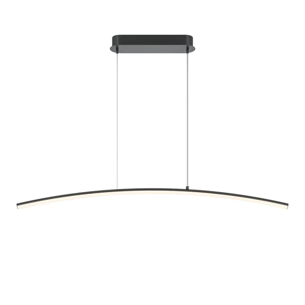 Łukowa lampa wisząca liniowa Curve MOD243PL-L18BK LED 15W 3000-4000K czarna