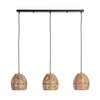 Potrójna lampa zwis Boho ABR-LW9-BH-E27 Abruzzo pleciona brązowy