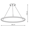 Zwisająca lampa Ring LP-909/1P L BK CCT LED 22W 3000-6000K czarna