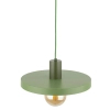 Wisząca lampa do jadalni Sila 10761 dysk zwis zielony