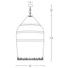 Na łańcuchu wisząca lampa 17129 naturalna słoma regulowana brązowy
