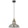 Wisząca LAMPA skandynawska HUBERT MDM-2381/1 GD+SG Italux loftowa OPRAWA szklany ZWIS przydymiony