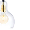 Skandynawska LAMPA wisząca LONGIS 10871105 Kaspa szklana OPRAWA loftowy ZWIS łezka kropla drop złota przezroczysta czarna