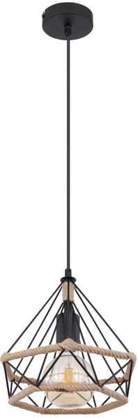 Lampa wisząca Ulleu 69029H2 industrialna czarna brązowa