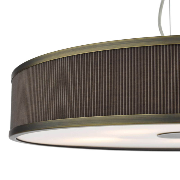 Lampa wisząca materiałowa Alvaro ALV1739 okragła brązowy