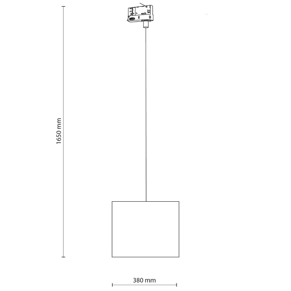 Trójfazowa wisząca lampa Tracer 10693 tuba abażur czarny