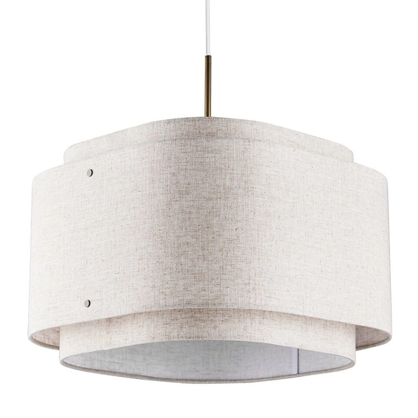 Lampa wisząca abażurowa Takai 2320403018 DFTP do jadalni beżowa