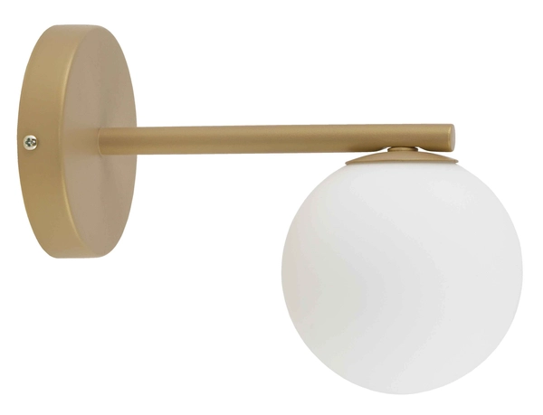 Loftowa LAMPA ścienna GAMA 33335 Sigma szklana kula kinkiet do sypialni złoty biały