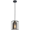 Industrialna LAMPA wisząca KALULA PND-78901-1-BK+SG Italux metalowy ZWIS druciany do przedpokoju czarny