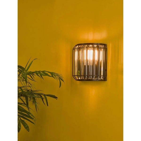 Lampa ścienna kryształowa Naeva NAE0922 Dar Lighting przezroczysta czarna