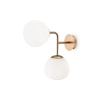 Ścienna lampa kulista Erich MOD221WL-02G kule białe złote
