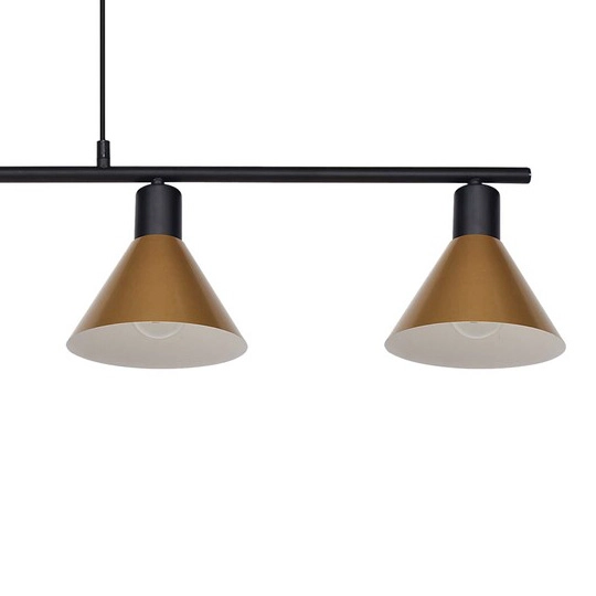 Wisząca lampa nowoczesna Alvaro 3160 do jadalni nad stół czarna złota