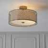 Przysufitowa lampa Cordero 101568 metalowa tkanina biały złoty