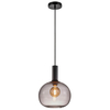 Lampa wisząca Alton 47313047 szklana kula czarny przydymiony