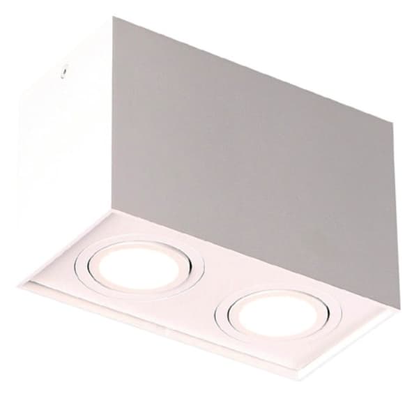 Podwójna lampa sufitowa BASIC SQUARE C0088 Maxlight do kuchni biała