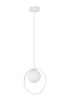 Wisząca lampa salonowa Ring pierścień ball biała okrągła