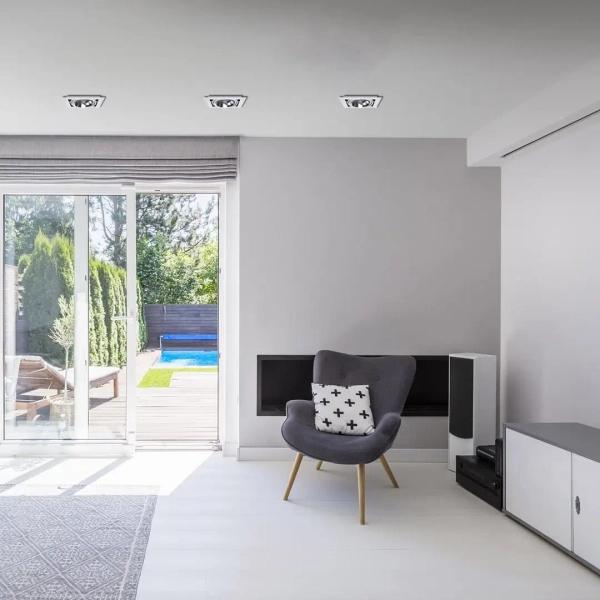 Podtynkowa lampa sufitowa PLAZA ML4739 metalowa biała