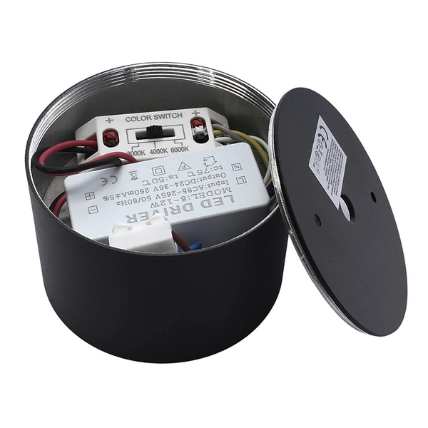 Sufitowa lampa tuba 1403 metalowa do jadalni IP54 czarna