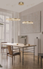Lampa wisząca pierścieniowa z pilotem Halo AZ4979 80+60 LED 90W ringi złote