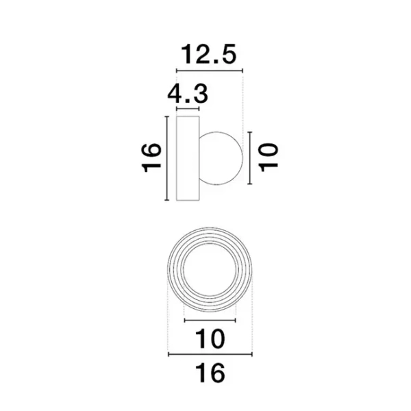 Lampa ścienna okrągła MALVANO LE45265 z porcelany do jadalni mokka