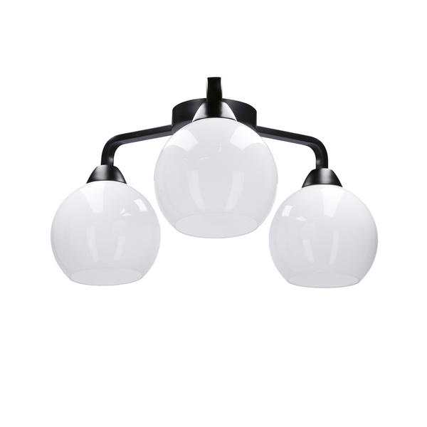 Potrójna lampa sufitowa Caldera 33-17093 Candellux szklany klosz biały
