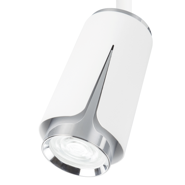Lampa sufitowa tuba Flower ML0271 do szyny jednofazowej biały chrom
