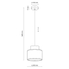 Nowoczesna lampa wisząca Duo 10078 tuba naturalna juta biały