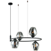 Industrialna LAMPA wisząca ROXANE MDM-4046-4 BK+SG Italux OPRAWA okrągła ring grafitowa