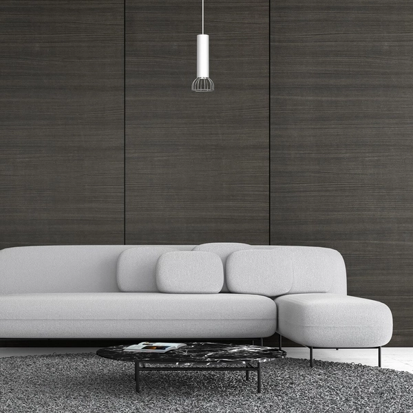 Pojedyncza lampa wisząca Dante do kuchni biała srebrna