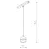 Lampa do szyny magnetycznej 1-obwodowej Slot 10653 Nowodvorski LED 5W 4000K kula