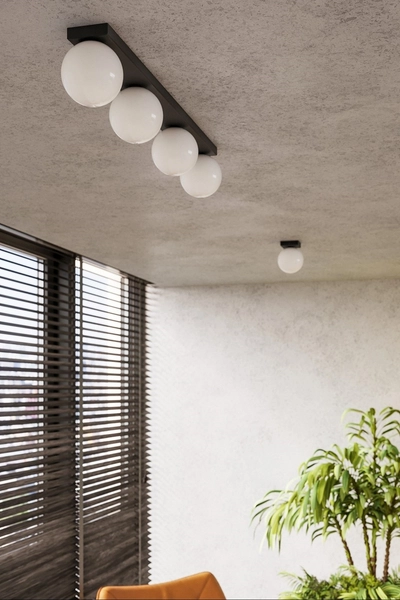 Lampa przysufitowa kule Yoli SL.1153 Sollux do jadalni białe czarne