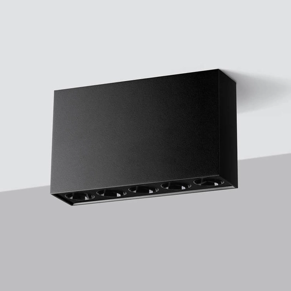 Podłużna plafoniera Sole SL.1212 LED 11W 4000K minimalistyczna czarna