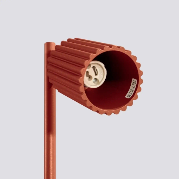 Biurkowa lampa ryflowana KARBON SL.1643 tuba z włacznikiem terakota