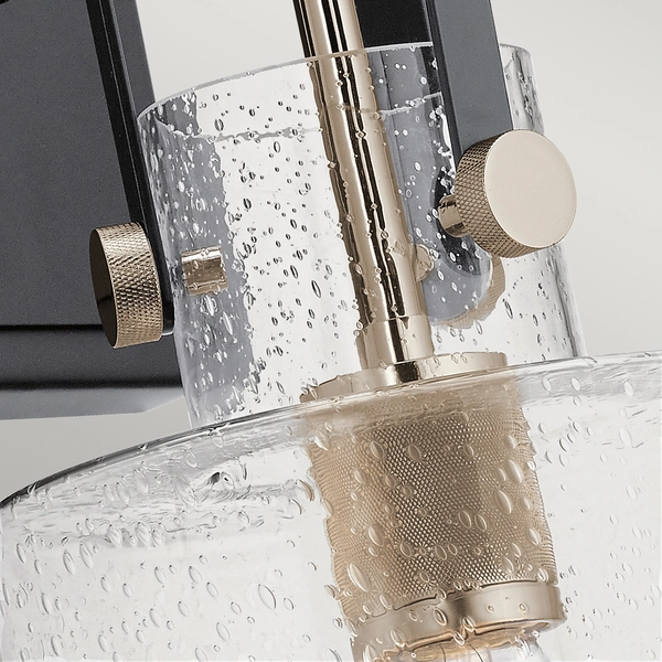 Szklany kinkiet ścienny QN-KITNER1-PN klosz zwis nikiel