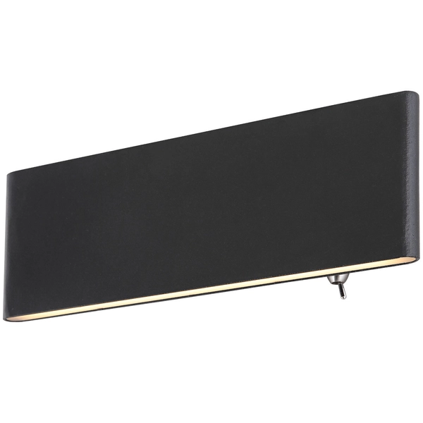 LAMPA ścienna SIEGFRIED 41751-8B Globo metalowa OPRAWA kinkiet LED 8W 3000K prostokątny czarny