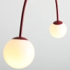 Wisząca lampa podwójna UNA 1116H15 skandynawska kule czerwone