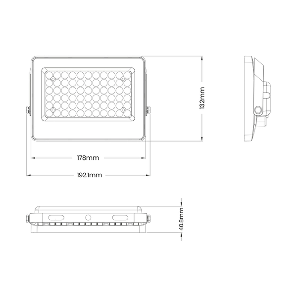 Solorna lampa Fokus EKO9091 Ekolight LED 60W 6000K na pilot IP65 czarny