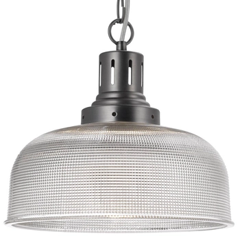 Szklana lampa wisząca Tack TAC0161 na łańcuchu antyczny chrom