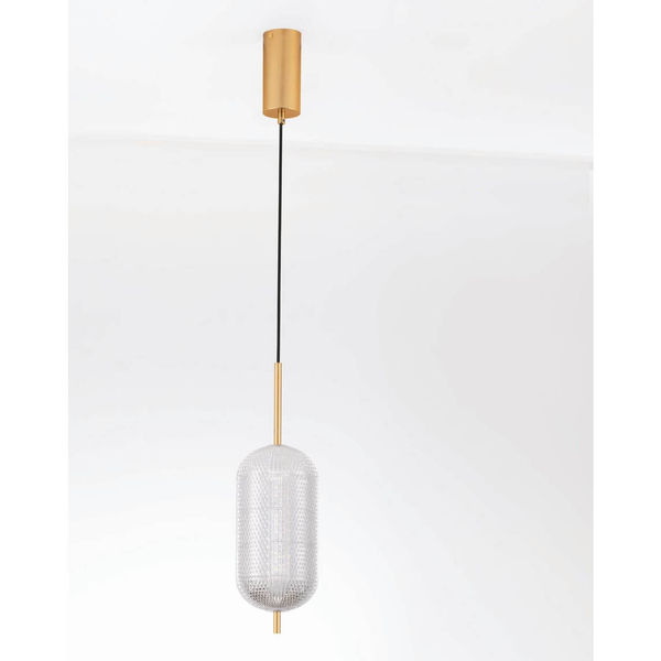 Lampa wisząca nad stół TIPUANI LE44626 LED 17W 3000K owalna złota przezroczysta